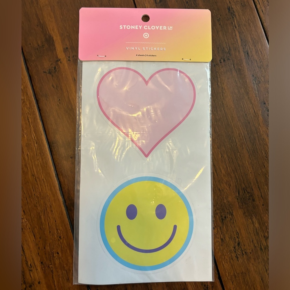 NWT Stoney Clover Lane Stickers vinyl decals
Smiley Face Heart SCL